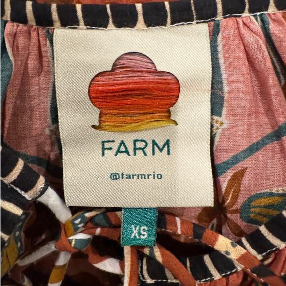 Farm Rio Riad Botanical Blouse Size XS - Picture 11 of 14